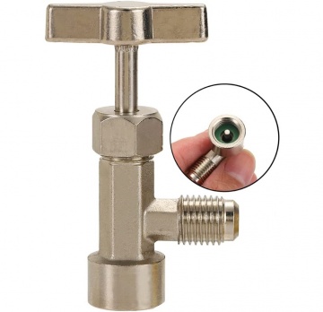 Robinet butelie freon R290 si R600a cu conexiuni filetante 1/4